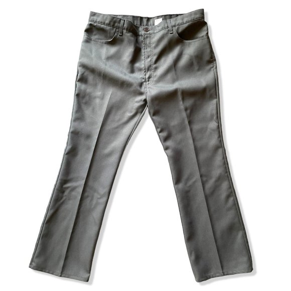 Levis 517 Jeans Mens Size 42 x 32 Gray Bootcut Black Tab Stretch Creased Vintage - Picture 1 of 9